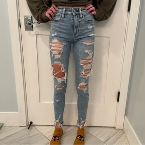 American Eagle Super Hi Rise Jegging Size 000 Regular